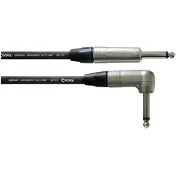 Cordial Instrumentenkabel CXI 3 PR 3m NEUTRIK mono Klinke 6,3 mm Winkelklinke 6,... - Instrumentenkabel