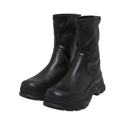 Stiefel BUFFALO "Buffalo Buffalo roam sock boot", Damen, Gr. 37, schwarz, Leder, unifarben, Schuhe Stiefel