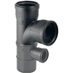Geberit, Rohrverbindungstechnik, Silent-PP Kombibogenabzweig 87,5° parallel 110mm/110mm/50mm