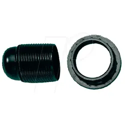 FASSUNG E14-SRK - Lampenfassung mit Außengewinde, E14, Kunststoff, schwarz