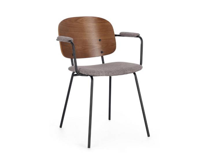 Feeling4Home Stuhl Sienna aus Stoff, Grau