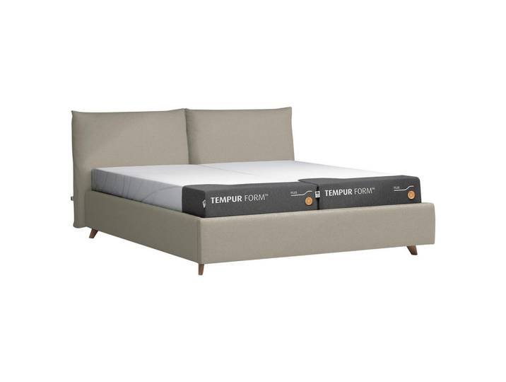 Tempur Polsterbett, Beige, 180x200 cm, Bettkasten, gepolstertes Kopfteil, Stoffauswahl, in verschiedenen Größen erhältlich, für Lattenrost geeignet, Kopfteilauswahl, Schlafzimmer, Betten, Polsterbetten
