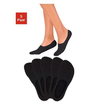Füßlinge BENCH. "Damen Unsichtbare Sneaker Socken", Damen, Gr. 39-42, schwarz, Baumwolle, Elasthan, Polyamid, uni, elastisch, Socken, für weit ausgeschnittene Schuhe, Loafers, Halbschuhen, Oxford-Schuhe
