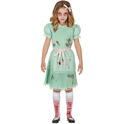 Widmann Killerpuppe Kinderkostüm Kleid, Gürtel, Strümpfe (140)