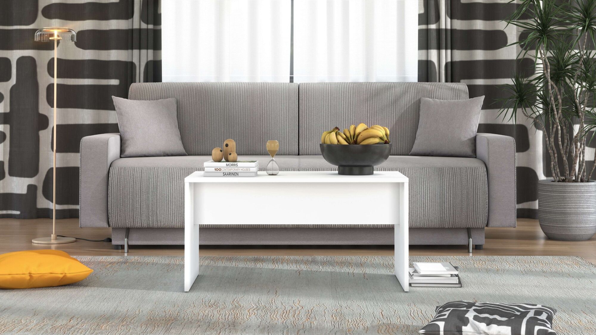 Couchtisch HOME AFFAIRE "Bolton Kaffeetisch, 90 cm, in trendigen Farben, modern", weiss (opaque weiß, opaque weiß, opaque weiß), B:90cm H:45,5cm T:49,5cm, Tische, Couchtisch, Wohnzimmertisch, Klassischer Wohnzimmertisch-Beistelltisch opaque weiß, opaque w