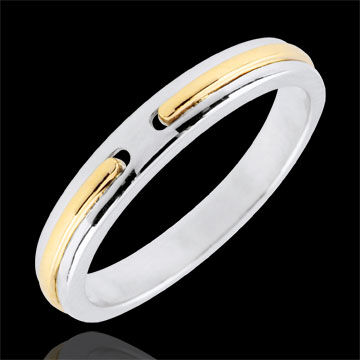 Edenly Trauring Versprechen - Zweierlei Gold - Gelbgold, WeiÃŸgold - 9 Karat