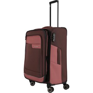 Travelite Koffer Viia, erweiterbar, frühlingsrose, Weichschale, 4 Rollen, 70 Liter, 44 x 67 x 29cm