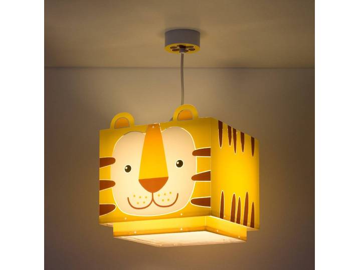 Dalber Hängeleuchte LITTLE TIGER, dimmbar, gelb / orange, für Kinderzimmer, Kunststoff
