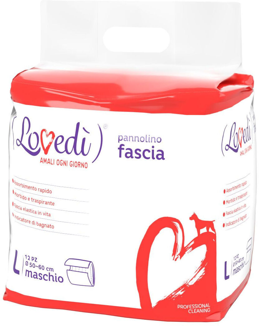 LOVEDI Lovedì Pannolino per Cani Maschi a Fascia L