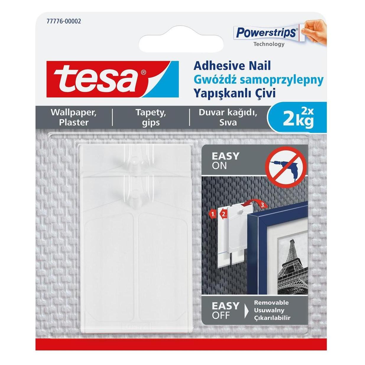 tesa Klaebesøm t/tapet og gips 2kg 2stk/pak - (2 stk.) (77776-00005-00)
