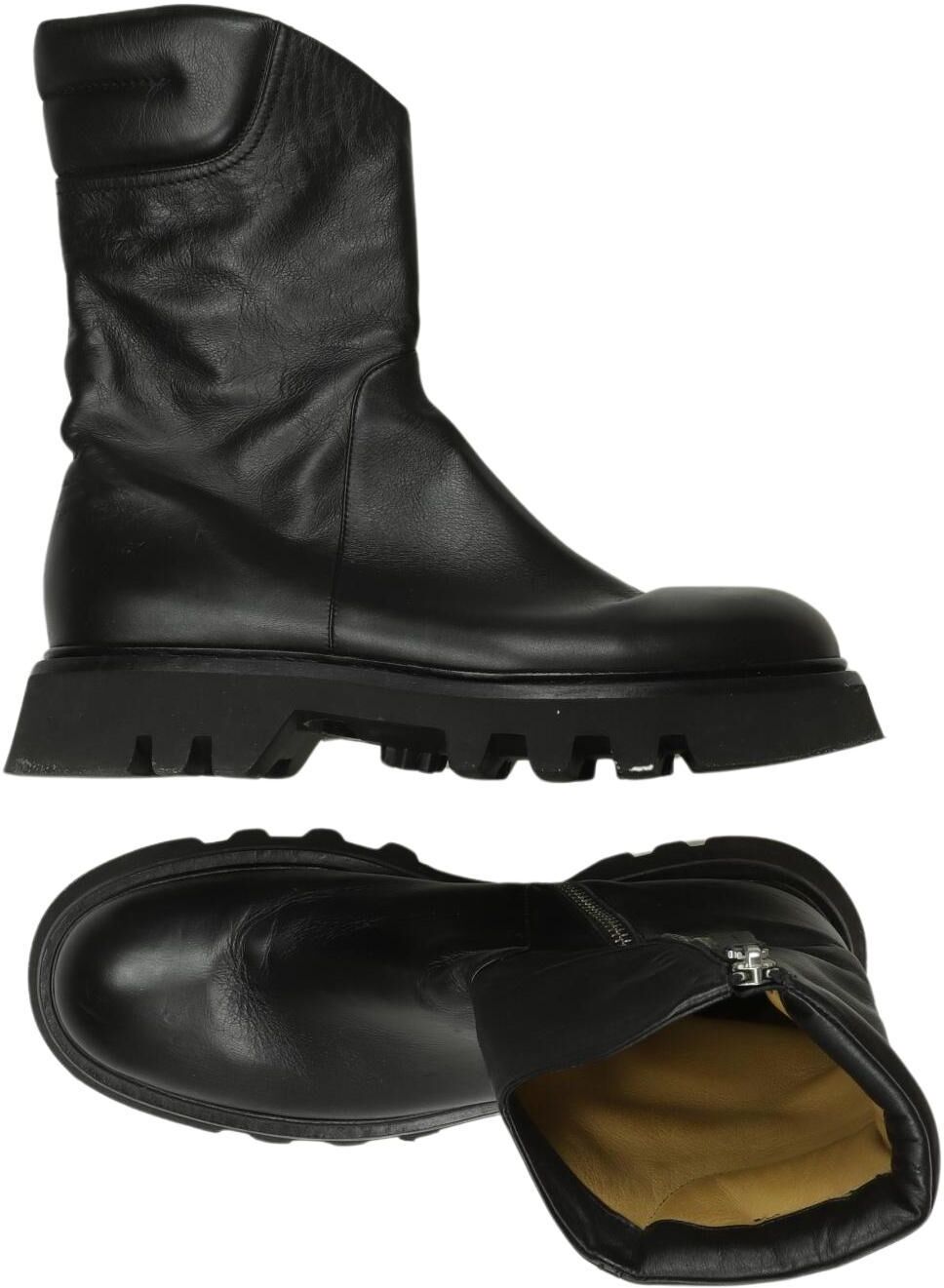 Pomme DOR Damen Stiefelette, Schwarz, Gr. EU 40, Leder - Second Hand