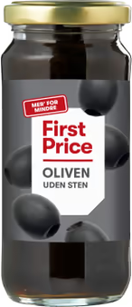 First Price Schwarze Oliven ohne Stein 350 g - 350 g