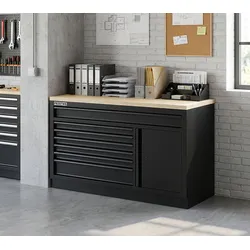 FEISTOS EOS Blackline 7 | Metall Werkstatt Schubladenschrank - Schwarz