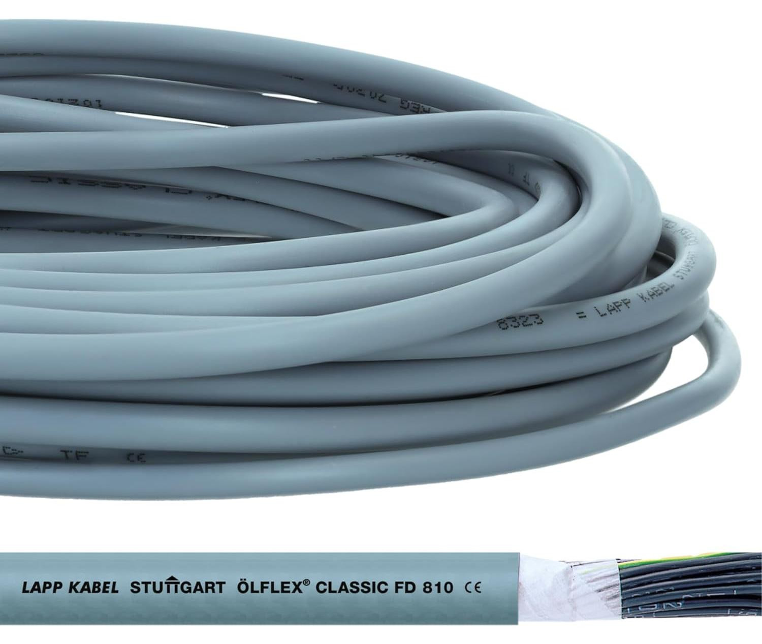Lapp ÖLFLEX CLASSIC FD 810 stuurkabel, 2x0,5 mm², grijs, 10 meter