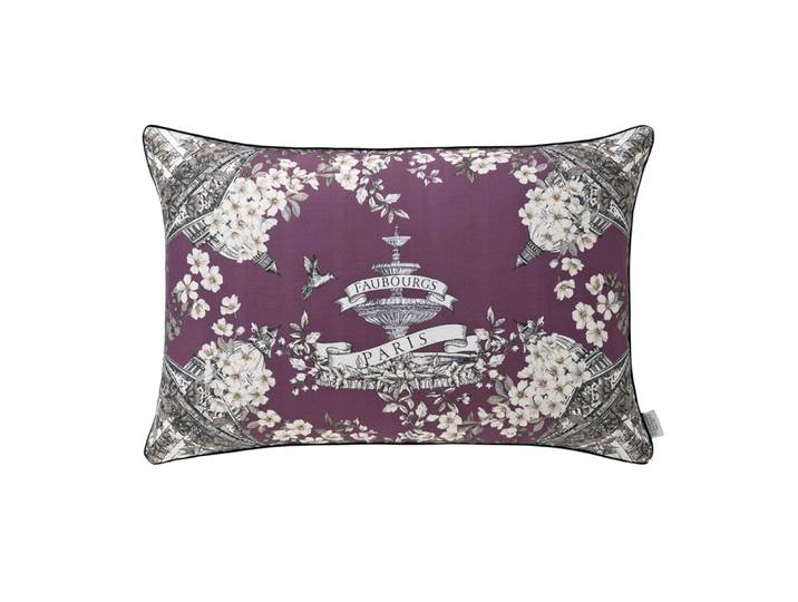 Housse de coussin en lin rose 40x60