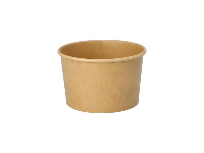 PAPSTAR Einwegbecher Eisbecher, Pappe 200 ml Ø 9,5 cm, 6 cm braun 1000 Stk, Pappe, beschichtet