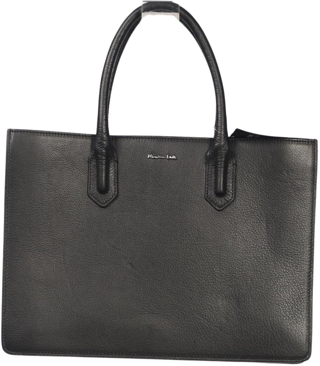 Massimo Dutti Damen Handtasche gross Leder, Schwarz, Leder - Second Hand