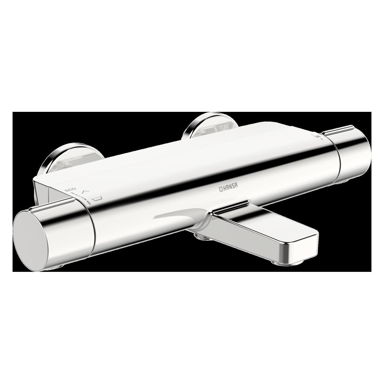 Hansa HANSAOPTIMA Wannen- und Brausearmatur, Thermostat, Eco Funktion, Ausladung 131mm, MagShelf, mi (65132201)