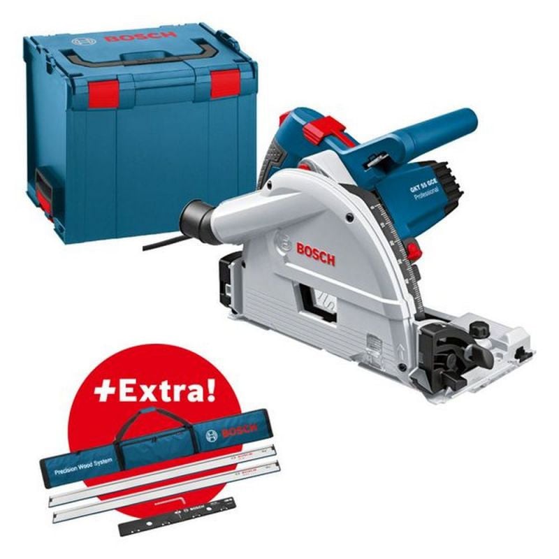 Bosch GKT 55 GCE Professional Afkortzaag, Zwart/Blauw/Rood/Zilver, 6250 omwentelingen per minuut