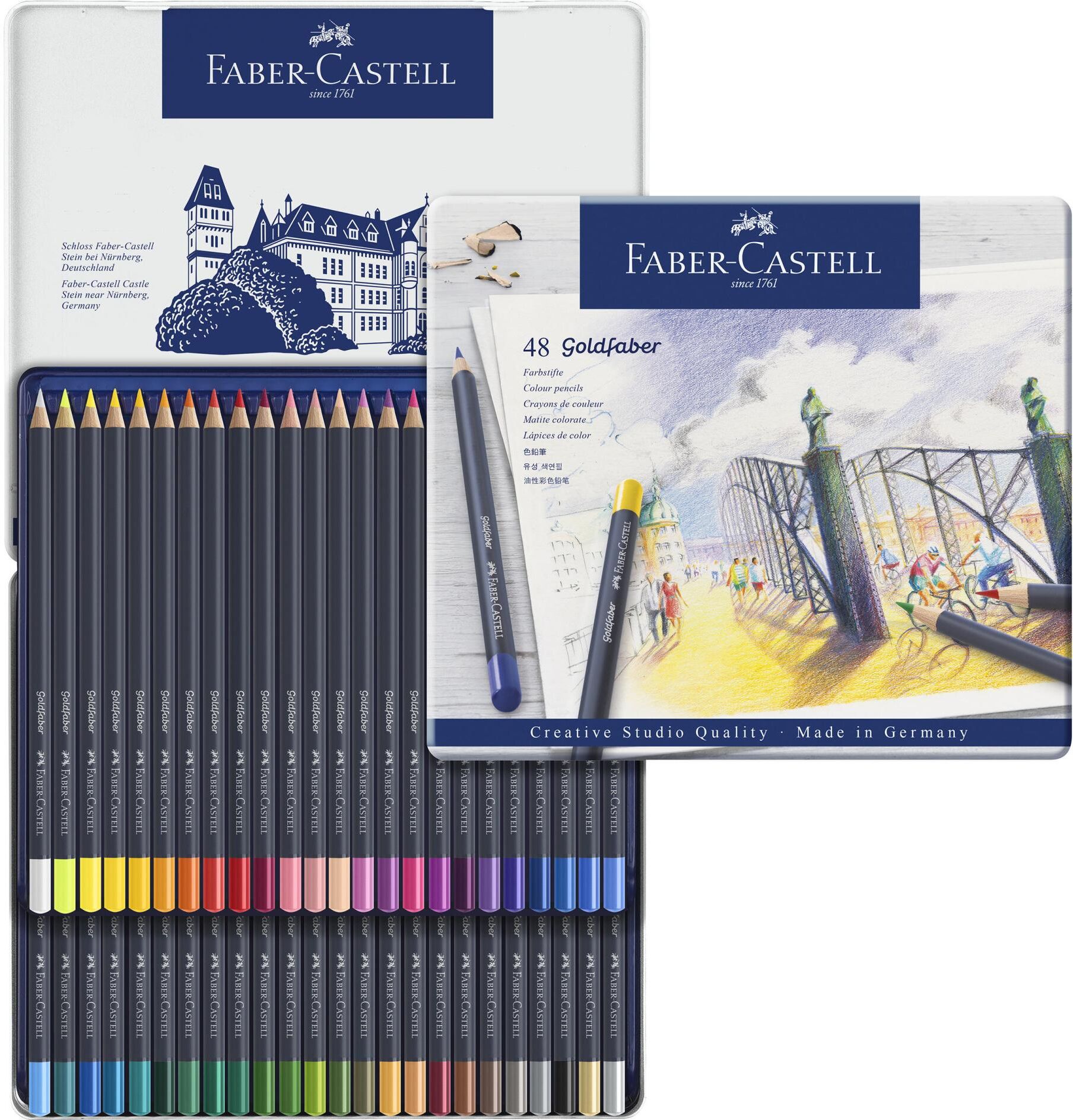 Buntstift FABER-CASTELL "Goldfaber", bunt, Holz, Stifte, Buntstift bunt Einheitsgröße