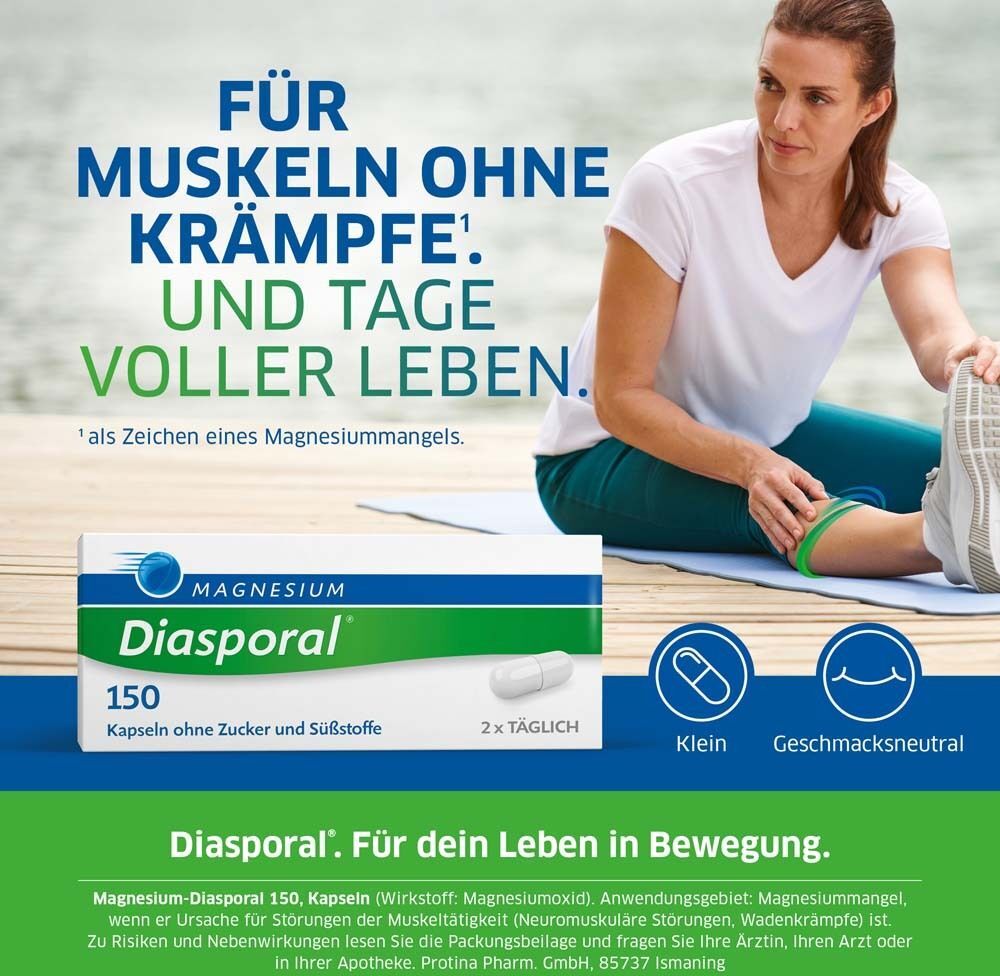 Magnesium Diasporal 2x Magnesium-Diasporal 150, Kapseln 2x100 St