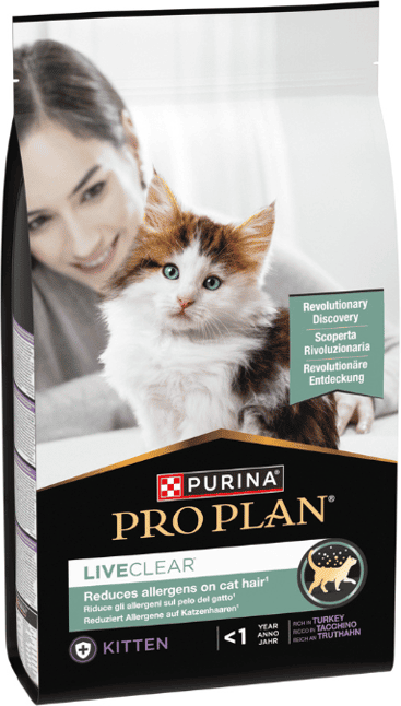 Pro Plan Liveclear Kitten Pavo 1400g
