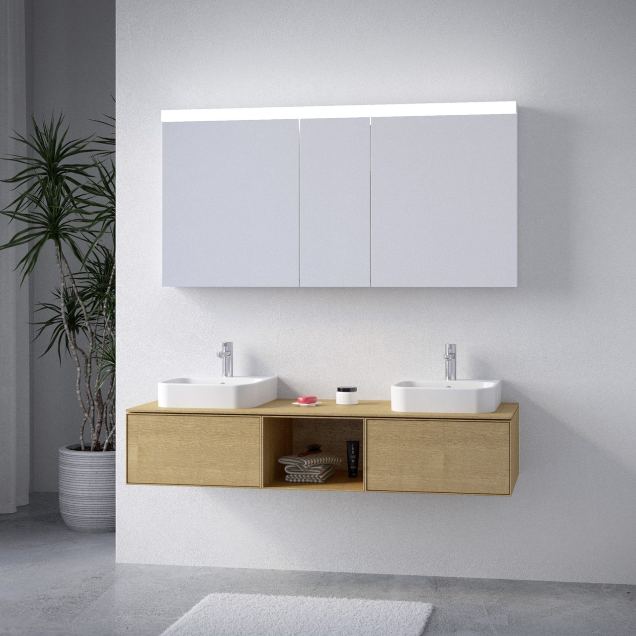 Schneider Spiegelschrank LOB 150/3/TW, weiss, DE Modell, 171.750.02.02 171.750.02.02