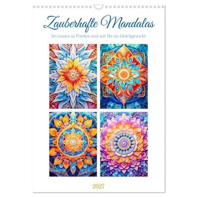 Zauberhafte Mandalas (Wandkalender 2027 DIN A3 hoch), CALVENDO Monatskalender