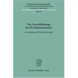 Die Verwirklichung des EG-Binnenmarktes., Fachbücher von Herbert Wilkens