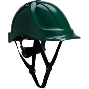 Portwest Schutzhelm Endurance PS55, EN 397, mit 6-Punkt-System & Kinnriemen, Größe 56-63, grün