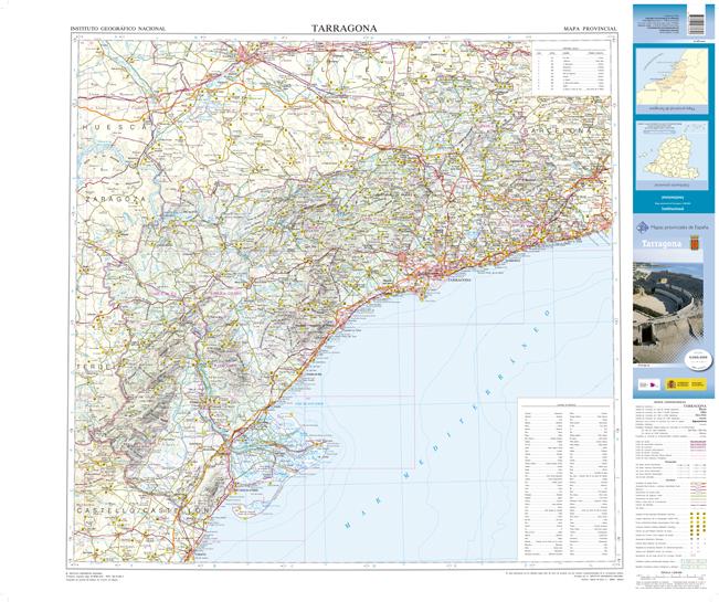 Carte routière provinciale n° 42 - Tarragone (Catalogne)   CNIG
