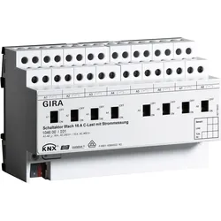 Gira 104600 Schaltaktor 8f 16 A Hand + Strom C-Last KNX REG
