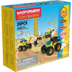 Magformers 279-31 Amazing Builders Set – magnetisches Konstruktionsspielzeug, 25 Teile