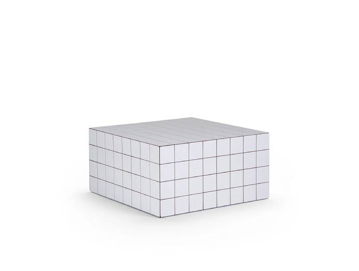 MARCKERIC Couchtish MOSAICO 80x80x40cm weiss