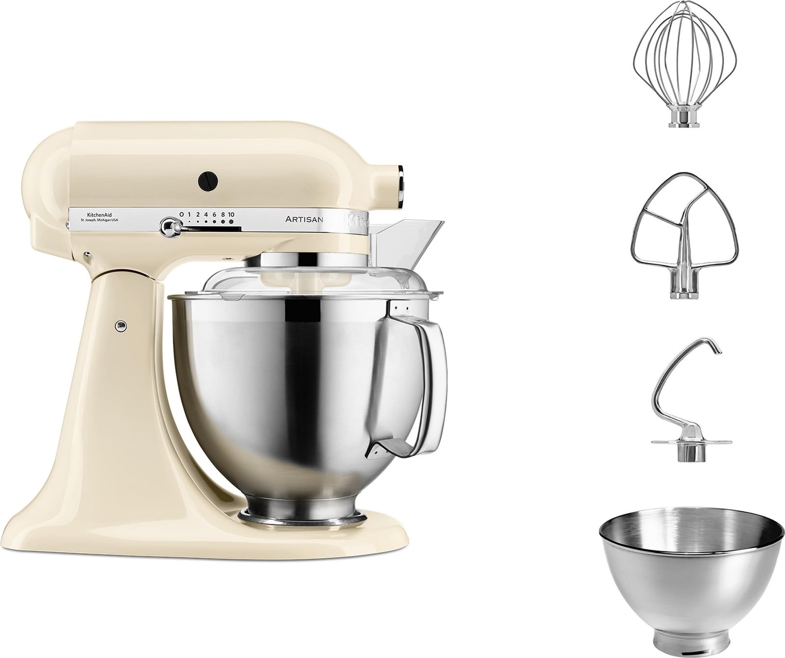 KitchenAid Artisan 5KSM185PSEAC Keukenmachine - Amandelwit