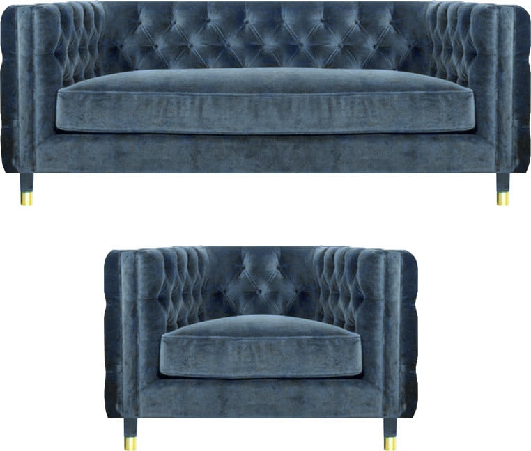 Chesterfield Designer Sofagarnituur met Textiel Bekleding voor de Woonkamer
