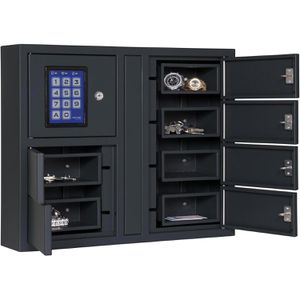 Rottner Schlüsseltresor Key Depot 6, T06504, Schlüsselausgabe mit 6 Fächern, Elektronikschloss