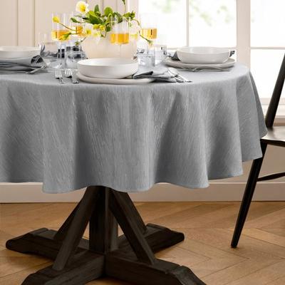 Threadmade Home Llc "Branam Round Tablecloth, 70"" Diameter, Gray"