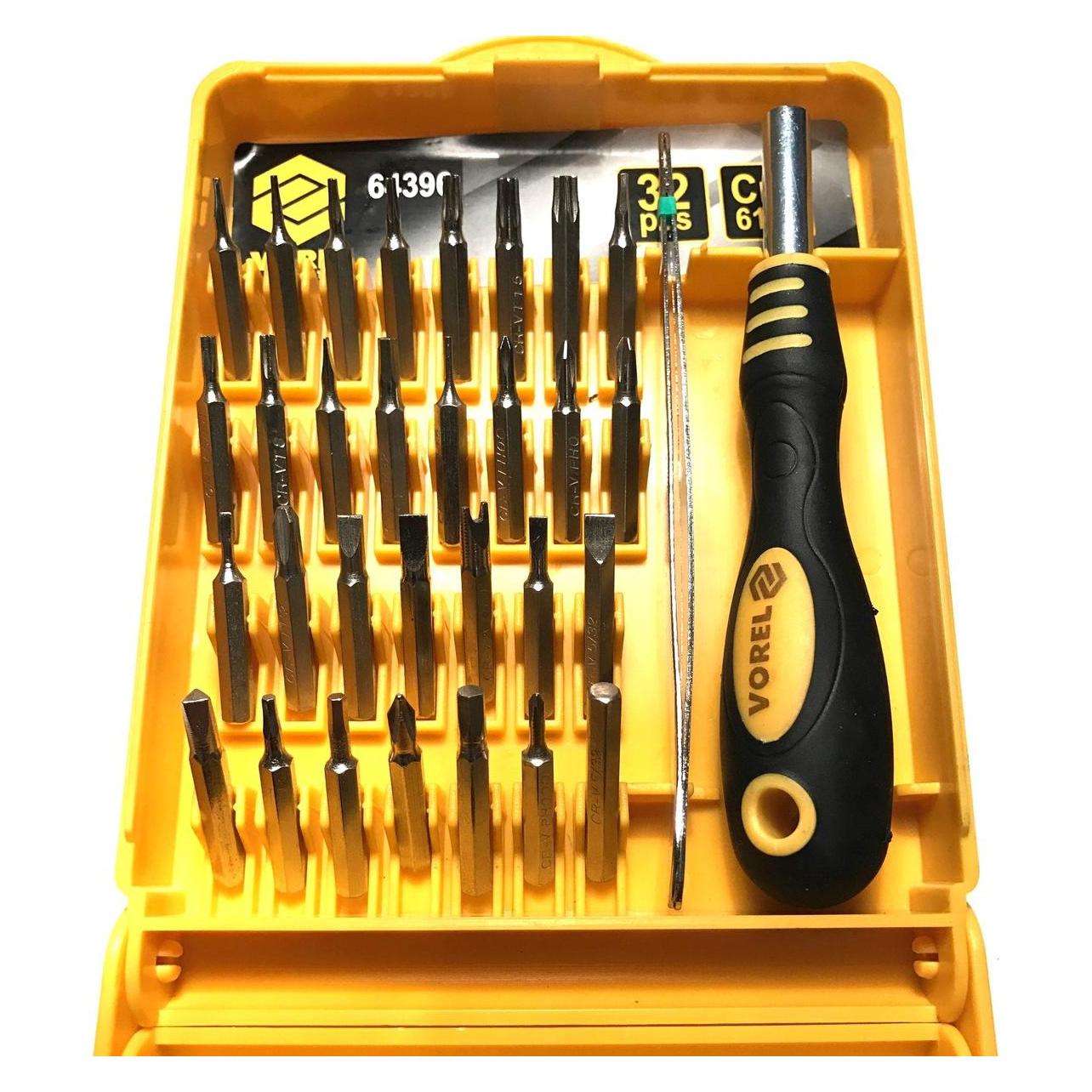 Toya Uhrenschraubendreher + Bits 32 Stück CrV (64396)
