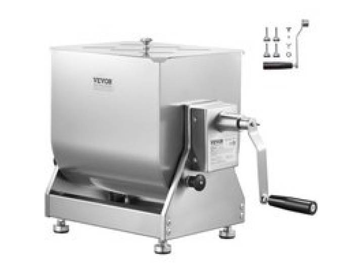 VEVOR manueller Fleischmischer 40 L Fleischverarbeitungsgerät mit Kippbehälter (max. Mischen von 27,2 kg Fleisch), Fleischmischer Wurstmischer mit Untersetzungsgetriebe, Handmixer für Hackfleisch