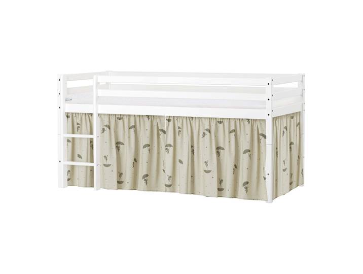 Spielbett HOPPEKIDS ECO Dream - Flexibles umbaubares Hochbett aus Massivholz , grün, B:101cm H:105cm L:208cm, Vorhang: 100% Baumwolle, Matratzenbezug: 23% Bambus.77% Polyester, Matratze: Waterlily Matratzenkern, Betten, Vorhang aus 100% Baumwolle, Made in Europe, Höhe 105 cm
