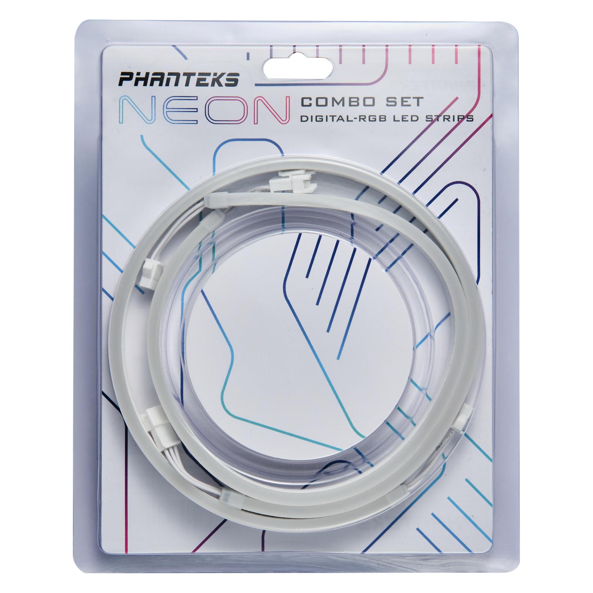 Phanteks Neon D-RGB LED Strip, Combo-Set, 40 cm (2 Stück) - weiss (RGB) (PH-NELEDKT_CMBO_WT01)