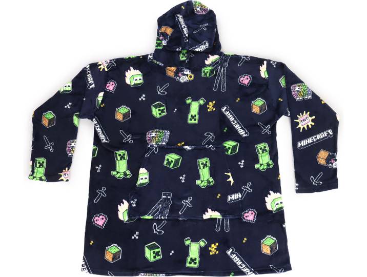 Wohndecke Minecraft Dark Doodles , schwarz, B:60cm L:81cm, Polyester, Wohndecken, Wohndecke
