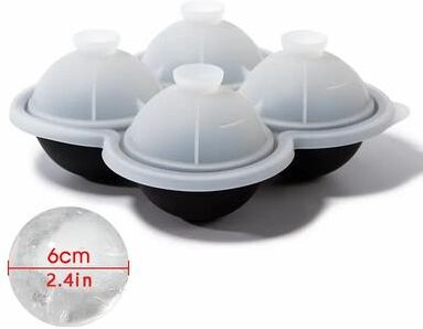 Combo Retail Shop Large Silicone Ice Cube Trays, Easy Release, No Leakage, Perfect For Whiskey, Cocktails, Juice, Parties black