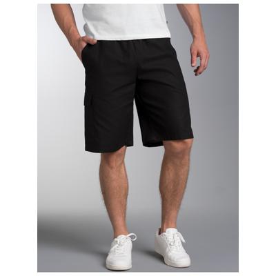 Jerseyhose TRIGEMA "TRIGEMA Cargo-Bermuda aus 100% Baumwolle", Herren, Gr. 4XL, Normalgrößen, schwarz, Web, 100% Baumwolle, Hosen Jerseyhose