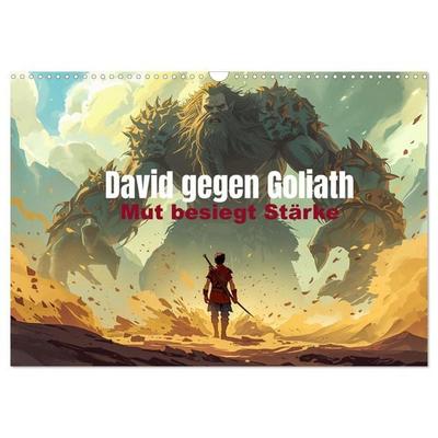 David gegen Goliath – Mut besiegt Stärke (Wandkalender 2027 DIN A3 quer), CALVENDO Monatskalender