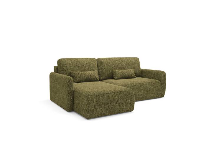 Petits-meubles Ecksofa Lazare 3 Sitzplätze Grün, Holz, 207x148 cm, Wohnzimmer, Sofas & Couches, Wohnlandschaften, Ecksofas