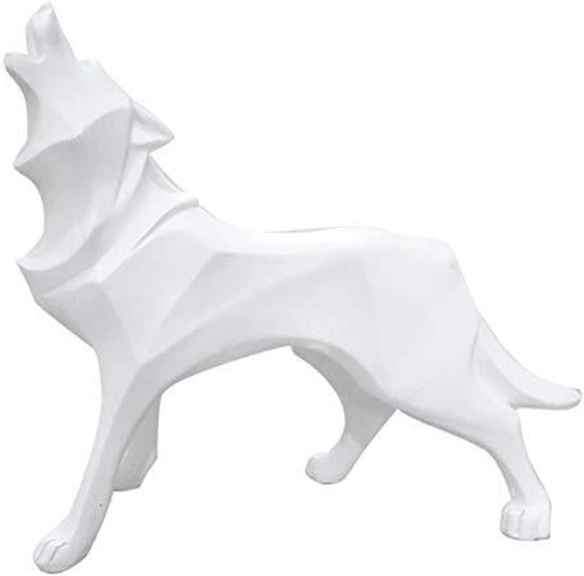 Hars Wolf Standbeeld - Abstract Modern Design Decoratie Figuur voor Interieur