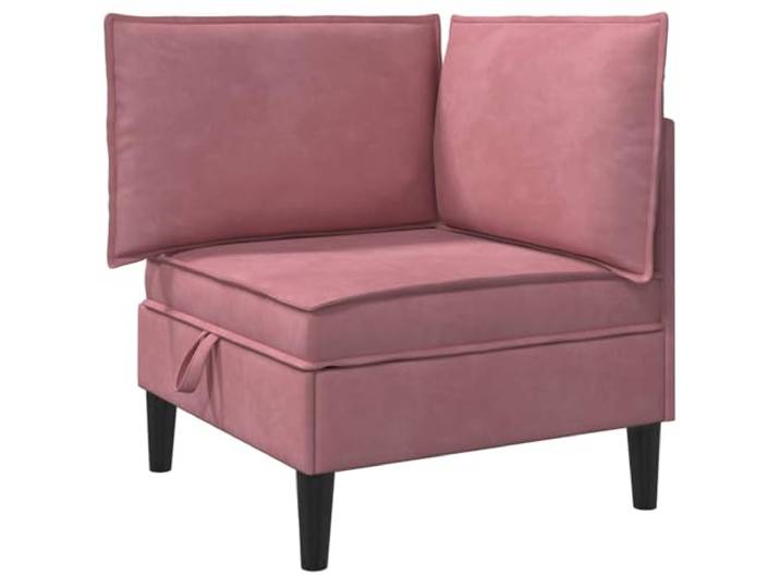 IBUQDDV Sofa mit Stauraum Rosa Samt Integrierte Fächer, Samt-Finish, Sperrholzrahmen, schaumgefüllte Kissen, abnehmbar, Klappenverschluss