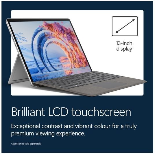 Microsoft Surface Pro 12th Edition (2026) 13" Copilot+ PC with Platinum Keyboard Included, Snapdragon X2 Plus 16GB 256GB - Platinum